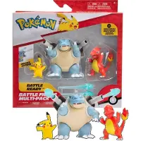 Jazwares Pokemon Battle Figure Multipack Pikachu Blastoise Charmeleon - 7.5 cm groot