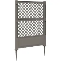 vidaXL Trellis met Spike PP Grijs