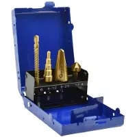 GEKO Universele boorenset - HSS staal - Titanium coating - 4-delig