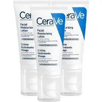CeraVe Hydraterende Gezichtscrème voor de Normale tot Droge Huid met Niacinamide 3x52 ml Crème