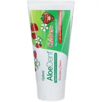 Aloe Dent Children's Aloe Vera Fluoride Free Tandpasta Aardbei 4x50 ml Tandpasta
