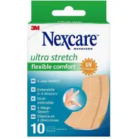 3M Nexcare Ultra Strech Comfort Flexibele Pleisters Band 10x6cm 4x10 St Pleister