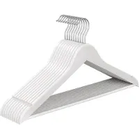 Songmics - Kledinghangers - Houten Kledinghangers - 10 Stuks - Slank Design - 360° Draaibaar - Voor Jassen en Overhemden