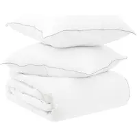 vidaXL Deken Set 2 st 220 x 260 cm Zomer 150 gsm Bamboevezel Wit