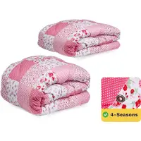 Zelesta Easy Dekbed - Patchwork Pink 240 x 200 cm, Type: 4 Seizoenen