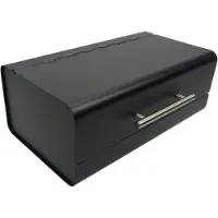 Begryf - Broodtrommel - staal - zwart - klepdeksel - 36x20,5x14,5 cm