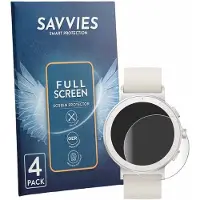 Savvies - Screenprotector voor realme Watch S5 - Folie Beschermfolie transparant volledig dekking 4 Stuks