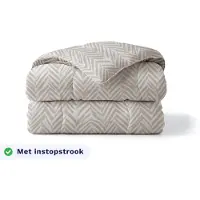 Zelesta Pure Design Ethnic Cream 240x200 - Katoenen dekbed zonder overtrek - Met instopstrook - Wasbaar dekbed - Hoesloos dekbed - 2 in 1 Dekbed met vaste overtrek