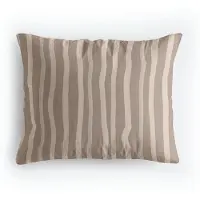 Zelesta Pure Design Katoen Kussensloop set van 2 - Brown Stripes 60x70cm