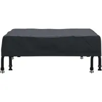 vidaXL Tafel Dekking Effen Zwart 82 x 82 x 15 cm Stof