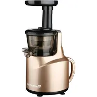 Hausberg HB‑7519 Slowjuicer – 150W – Cold Press – Extra Brede Vulopening – Dubbel Filter – Koperen Motor – Goud