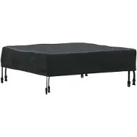 vidaXL Tafel Dekking Effen Zwart 72 x 72 x 15 cm Stof