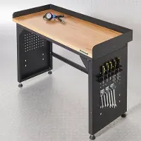 Datona Werkbank PRO - eiken werkblad - 150 cm - Zwart