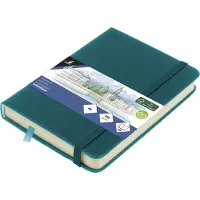 Kangaro schetsboek - A6 - dark turquoise - met elastiek en lint - K-861274