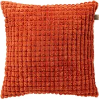 Dutch decor - ROME - Sierkussen 45x45 cm - 100% polyester - effen kleur - Potters Clay - oranje