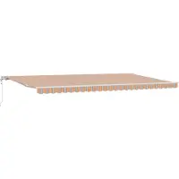 vidaXL Uitschuifbare luifel Meerkleurig 600 × 350 cm Stof en Aluminium