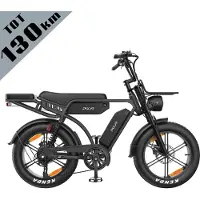 GALAXY M9 Elektrische Fiets 20 Inch Fatbike - Dubbele 35Ah EVE Accu - Tot 130 km Bereik - 250W Motor - Hydraulische Schijfremmen - Shimano 7 Versnellingen - LCD Display met NFC-zwart