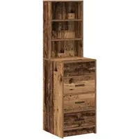 vidaXL Hoge plank van gerecycled hout, 40 x 41 x 135 cm, houtvezel
