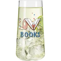 Ritzenhoff Waterglazen - Love Books - Kristalglas - 614 ml - Drinkglazen voor Water, Limonade, Sap & Cocktails - Geschikt voor de Vaatwasser