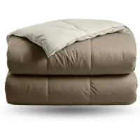 Zelesta Deluxe Duo Dream Taupe & Cream 240x200 - Dekbed zonder overtrek - Eco Cloud vulling - Wasbaar hoesloos dekbed - Vaste overtrek - Percal katoen dekbed - All Year Winterdekbed & Zomerdekbed