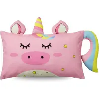 Zelesta Hoofdkussen Kids Luna Eenhoorn - Roze 45x27cm