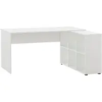 Schildmeyer Schildeyer Rena 500 Bureau Met Regal Wit 150x121,6x73,6 Cm Schrijfbureau Met Boekenkast En Opbergvakken Thuiskantoor Werkplek Computer Bureau