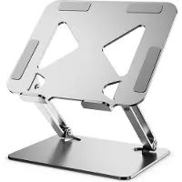 NÖRDIC In hoogte verstelbare stalen laptop standaard - 17 inch - Ergonomisch - Notebook - Zilver