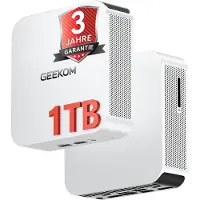 GEEKOM Mini PC A5 Pro-2026 Edition Mini-pc- AMD Ryzen 5 7530U- 1TB SSD- 16GB RAM-Windows 11 Pro- 2 x USB 4/8K Quad-Display- desktop-pc Mini PC met,Mini Computer,Game PC,pc voor games e