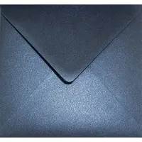 Netuno Metallic (parelmoer) blauwe enveloppen K153 - 153 x 153 mm - 25 stuks - NK natgelijmde - 120 gram - Aster Metallic -