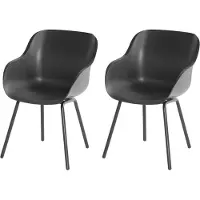Hartman Sophie elegance tuinstoel - Donkergrijs - set van 2 - donkergrijs rondo onderstel