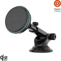 FIXED MagCool2 XL Qi2.2 MagSafe Autohouder met Draadloos Opladen 25W – Actieve Koeling – Dashboard & Voorruit – Zwart