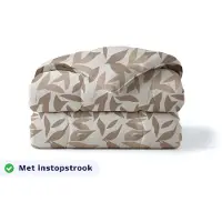 Zelesta Pure Design Beige Autumn 140x200 - Katoenen dekbed zonder overtrek - Met instopstrook - Wasbaar dekbed - Hoesloos dekbed - 2 in 1 Dekbed met vaste overtrek