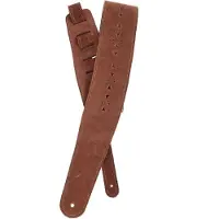 D'Addario 25PRF05 Vented Leather Guitar Strap Gitaarband Honey Suede Apache