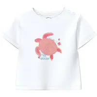 s.Oliver T-shirt wit Meisjes Katoen Ronde hals Printopdruk - maat 68 - pailletten