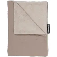 Snoozzz Baby Deken Ledikant deken - 100 x 135 cm - zachte teddy met hydrofiel katoen - Sand unisex