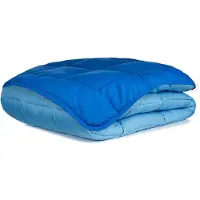 Zelesta Bedrukt Dekbed Hoesloos Wasbaar Zonder Overtrek Lits Jumeaux - Blauw & Azuur 240x220cm