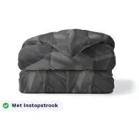 Zelesta Pure Design Black Swan 240x200 - Katoenen dekbed zonder overtrek - Met instopstrook - Wasbaar dekbed - Hoesloos dekbed - 2 in 1 Dekbed met vaste overtrek
