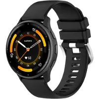 Eforyou Siliconen bandje Garmin Venu 4 41mm met stalen gesp - Zwart