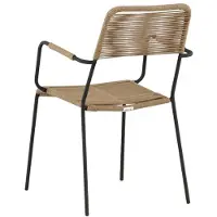 Svea - Liam tuinstoel met arm - zwart/naturel