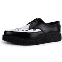 TUK . - Rockabilly Creepers - Pointed Creeper Tie - EU41 tot EU46 - voor Mannen - zwart-wit | Maat 42