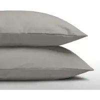 Zelesta Everyday Uni Kussensloop Set van 2 - Zachtgrijs