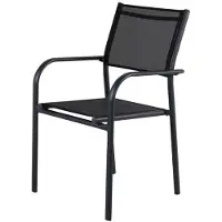 Svea - Santi stapelbare tuinstoel aluminium/textileen - zwart