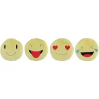 VAN MANEN Pluche kussen Smile 36x36x10cm assorti