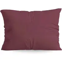 Zelesta Pure Uni kussenslopen Katoen set van 2 - Bordeaux Rood - 60x70cm