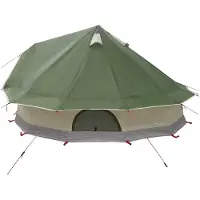 vidaXL Tipi Tent met dak Groen 700 x 700 x 395 cm Polyester en Staal