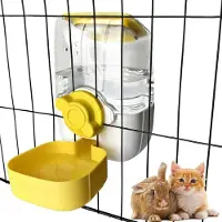 VHV -Grote Drinkfles voor Huisdieren 1000ml - Automatische Hangende Waterfles voor Konijnen Cavia's en Kleine Honden - Lekvrije Drinkdispenser voor in de Kooi - 34oz Drinkbak - Geel