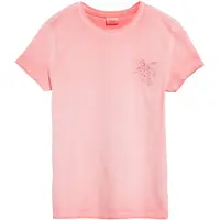 s.Oliver T-shirt roze Meisjes Katoen Ronde hals Effen - maat 134/140