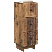 vidaXL Ladekast Oud hout 33 x 34,5 x 90 cm Bewerkt hout
