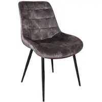 Lizzely Garden & Living SET DEAL: 6 stuks Eetkamerstoel De Vince antraciet velvet eetstoel