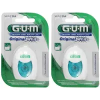 Gum Original White: gefluorideerde, gewaxte tandzijde 2x30 m Flosdraad